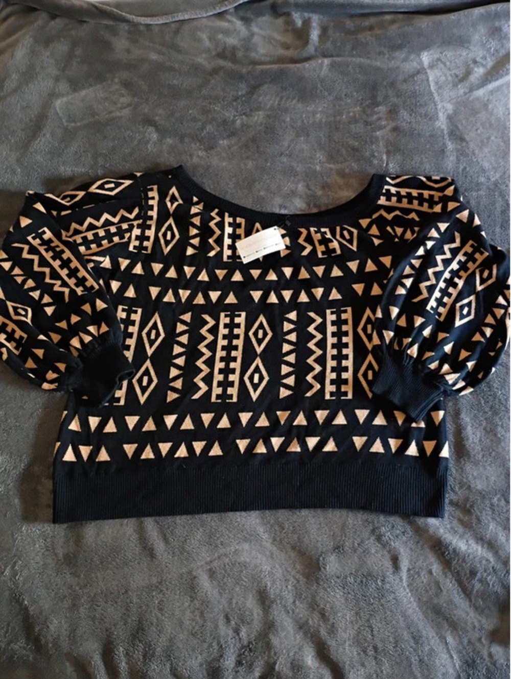 D'iyanu African Print Off-Shoulder Sweater 3XL